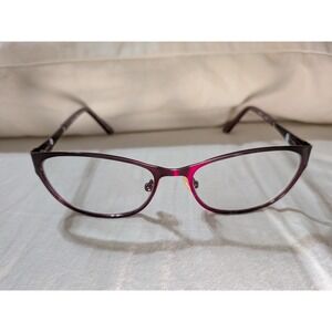 Bulova Eyeglasses, Frames Only, Alameda, 51-16-135, Metal/Plastic, Marsala/Red